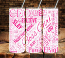 Boss Girl Hot Pink UV DTF tumbler wraps