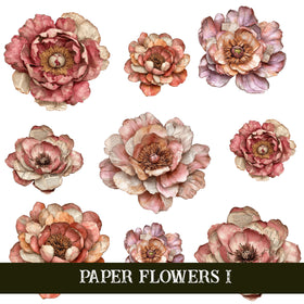 Paper Flowers UV DTF Decal Sheets 4 sheet design options