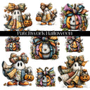 Patchwork Halloween UV DTF Decal Sheet