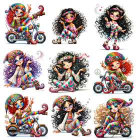 Peace elves UV DTF Decal sheet