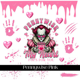 Pennywise Pink UV DTF Decal Sheet
