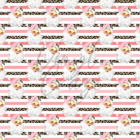 Pink Cheetah Santa Adhesive Vinyl