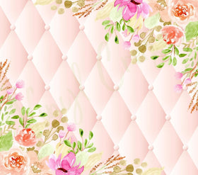 Watercolor Pink Floral Tufted Wrap