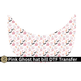 Pink Ghost Hat Bill Transfer