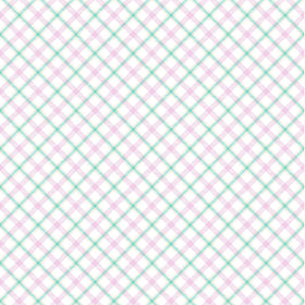 Pink And Teal Plaid - Adhesive Vinyl