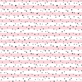 Pink And Black Polka Dot Stripe - Adhesive Vinyl