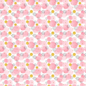 Pink And Gold Circles - Adhesive Vinyl