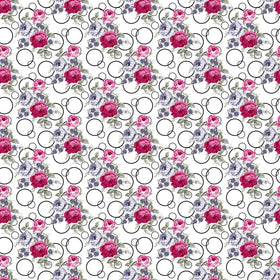Roses And Circles - Adhesive Vinyl