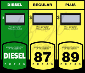 Gas Pumps Plain 20 oz Skinny Adhesive Vinyl Wrap