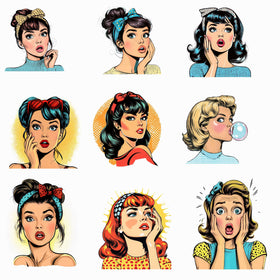 Pop Art UV DTF Decal Sheets-5 Design Options
