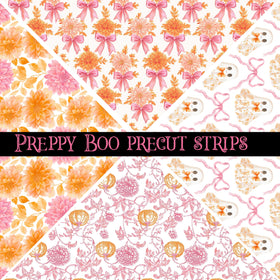 Preppy Boo precut Vsplits 12x12 vinyl sheet