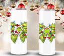Bottoms up Grinch bow 2 pc set UV DTF Decals