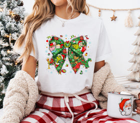 Grinch bow #1 DTF Transfers