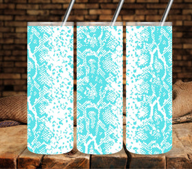 Snakeskin Tiffany UV DTF tumbler wraps 20oz skinny