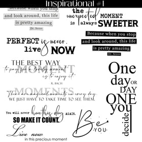 Inspirational Quotes #1 UV DTF Decal Sheet