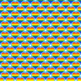 Rainbow Hearts - Adhesive Vinyl