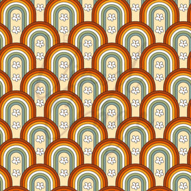 Retro Rainbows Adhesive Vinyl