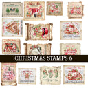 Christmas Stamp Collection UV DTF Decal Sheets 6 Design sheets