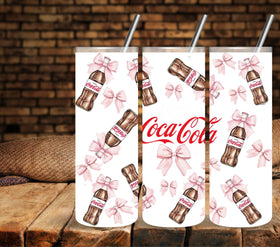 Cola and bows UV DTF tumbler wraps 20oz