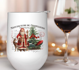 French Santa and sleigh UV DTF Decals
