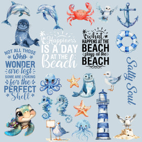 Salty soul #1 UV DTF Decal accent Sheet 10x10