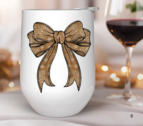 Vintage Brown Bandana Bow UV DTF Decals