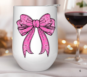 Pink Bandana Bow UV DTF Decals
