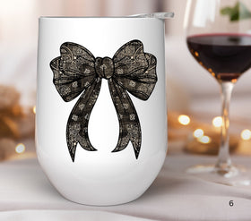 Vintage Black Bandana Bow UV DTF Decals