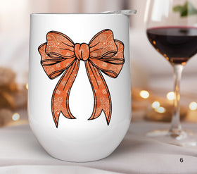 Vintage coral Bandana Bow UV DTF Decals