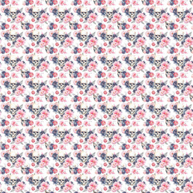 Skulls And Flowers - Adhesive Vinyl