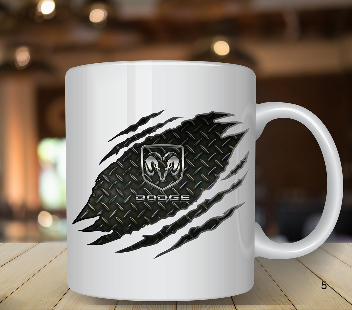 Dodge diamond plate Claw UV DTF Decals