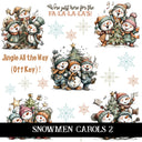 Snowmen Carols UV DTF Decal Sheets 2 design options
