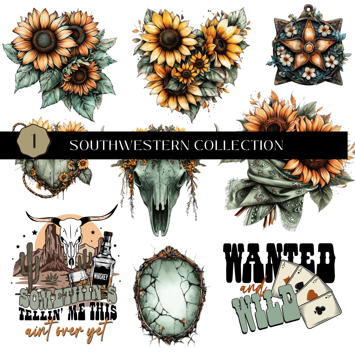 Southwestern Collection UV DTF Decal Sheets- 3 Designs
