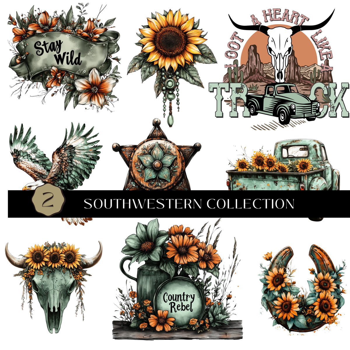 Southwestern Collection UV DTF Decal Sheets- 3 Designs