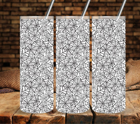 Spiderweb #1 black UV DTF tumbler wraps