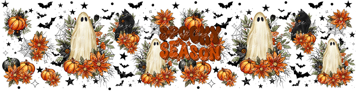Spooky Season UV DTF Bucket and jar wraps
