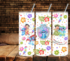 Ohana means Family UV DTF tumbler wraps 20oz