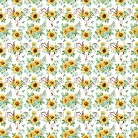 Sunflowers And Bull Skulls - Adhesive Vinyl