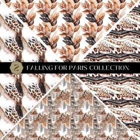 Falling for Paris precut Vsplit 12x12 vinyl sheet 2 Designs