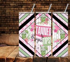 Tanned Bougie and Tipsy Diamond Vinyl tumbler wraps