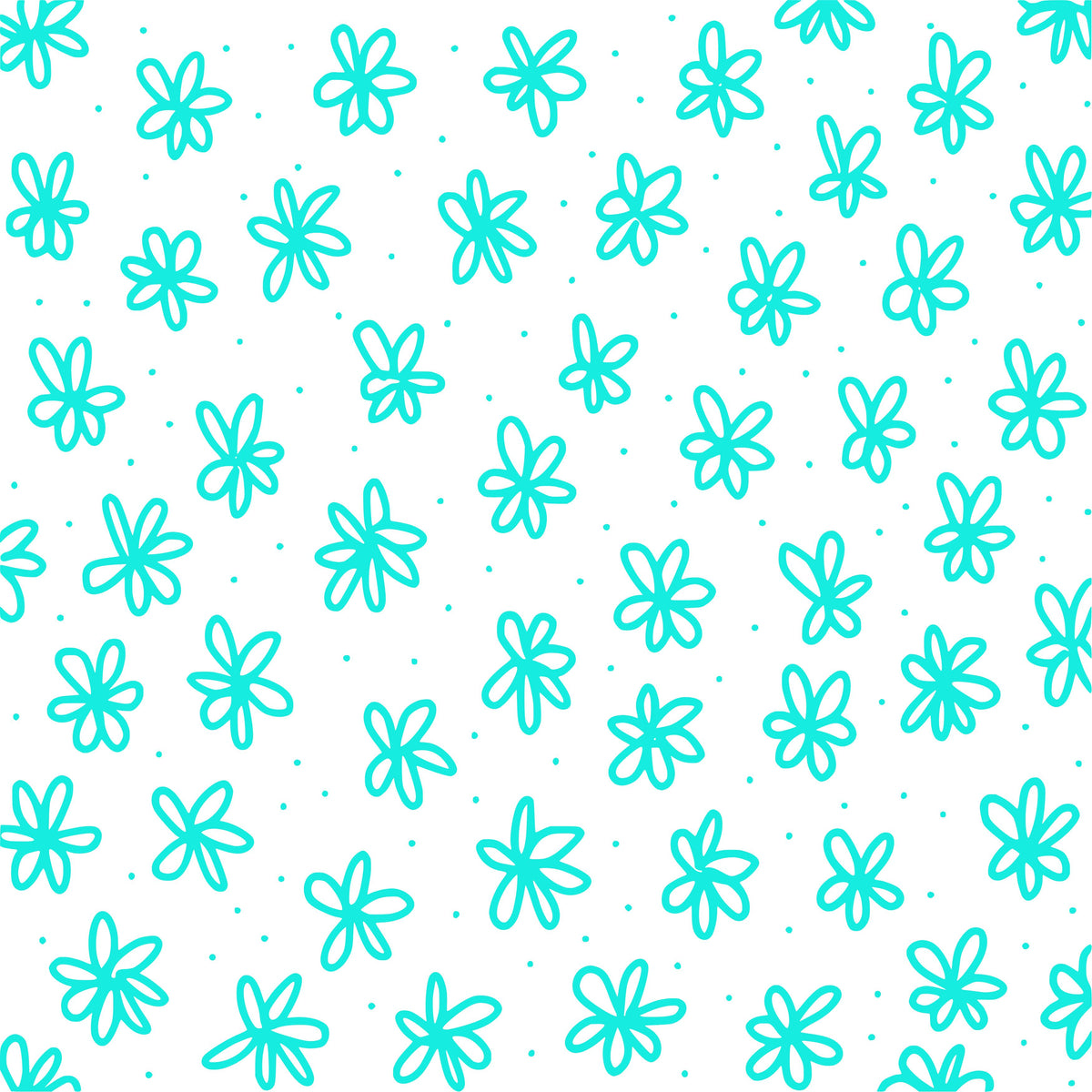 Doodle Flowers UV DTF Decal sheets- 10x10 sheet 10 color  options