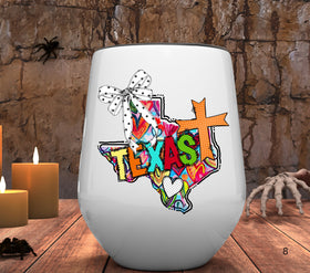 Texas with bow UV DTF Decals