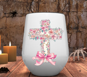 Floral Cross UV DTF Decals