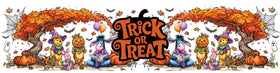 Trick or treat Pooh UV DTF Bucket and jar wraps
