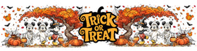 Trick or treat Mick UV DTF Bucket and jar wraps