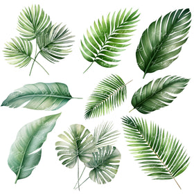 Tropical Leaves #2 UV DTF Decal sheet