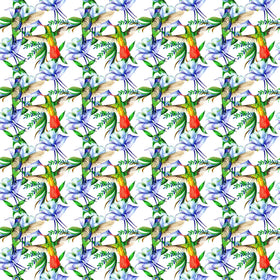 Tropical Hummingbird - Adhesive Vinyl