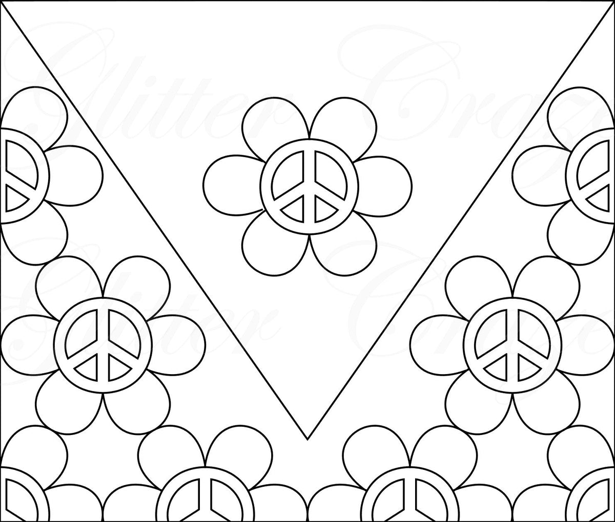 Peace V Split template download png and svg