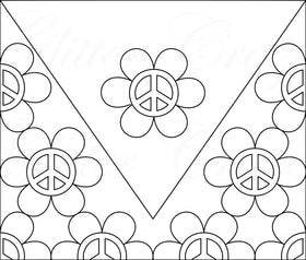 Peace V Split template download png and svg