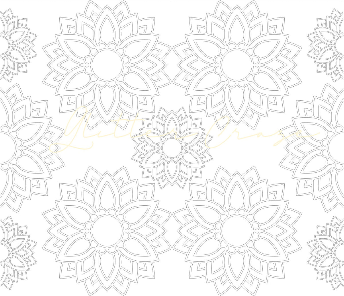 Mandala Flower Template